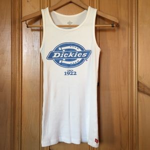 LIKE NEW Dickies Tank Top White and Blue